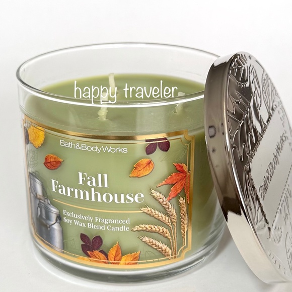 FALL FARMHOUSE 3 Wick Candle - Picture 2 of 5